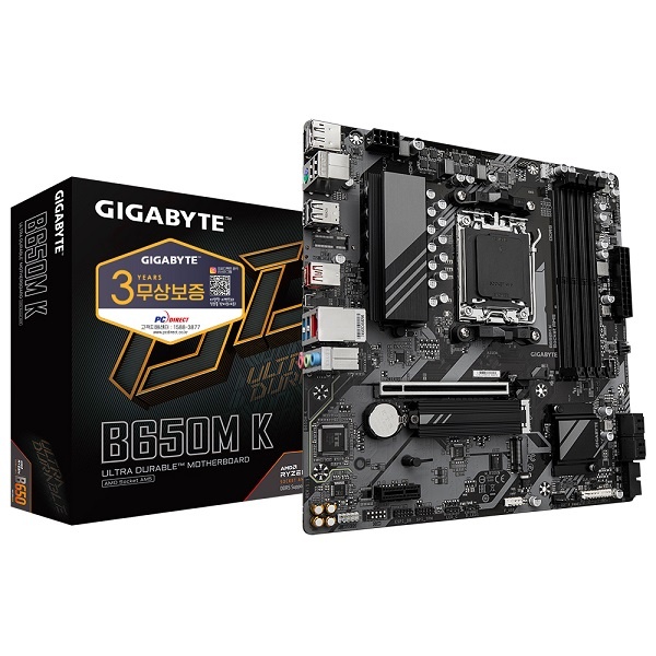 [GIGABYTE] B650M K 피씨디렉트 (AMD B650/M-ATX) [정품 박스]