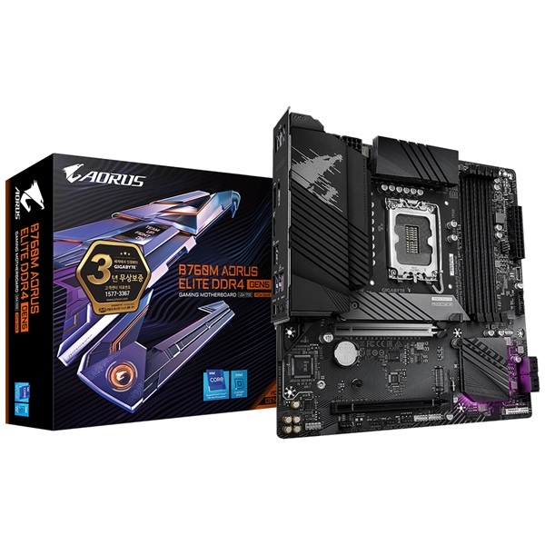 [GIGABYTE] B760M AORUS ELITE D4 GEN5 제이씨현 (인텔B760/M-ATX)