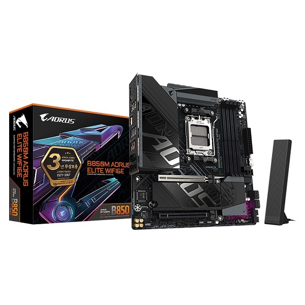 [GIGABYTE] B850M AORUS ELITE WIFI6E 제이씨현 (AMD B850/M-ATX)