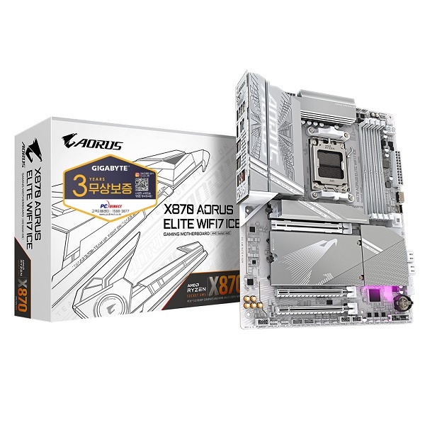 [GIGABYTE] X870 AORUS ELITE WIFI7 ICE 피씨디렉트 (AMD X870/ATX)