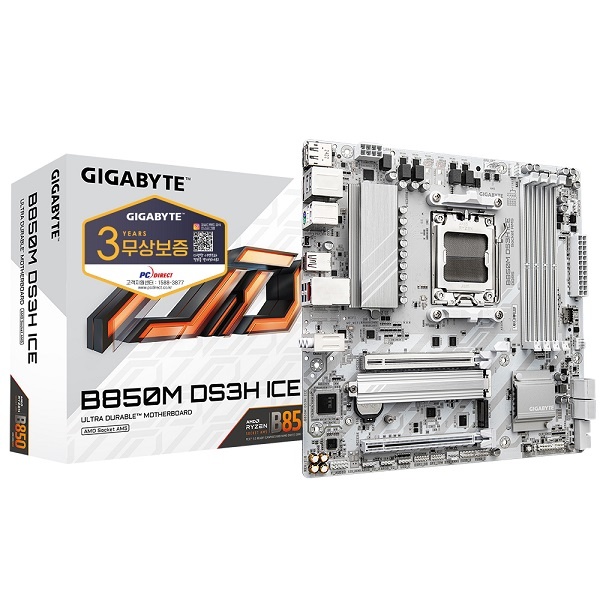 [GIGABYTE] B850M DS3H ICE 피씨디렉트 (AMD B850/M-ATX)