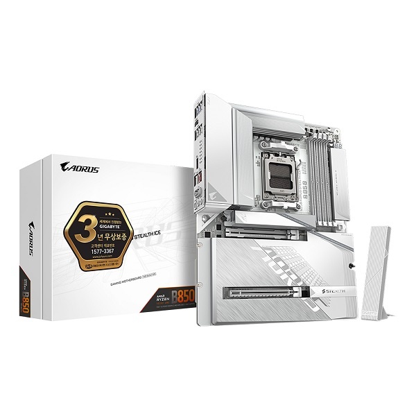 [GIGABYTE] B850 AORUS STEALTH ICE 제이씨현 (AMD B850/ATX)