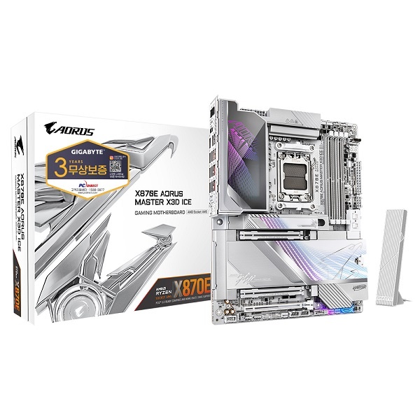 [GIGABYTE] X870E AORUS MASTER X3D ICE 피씨디렉트 (AMD X870E/ATX)