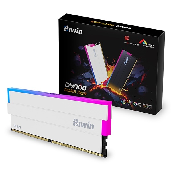 [Biwin] DDR5 PC5-48000 CL28 DW100 RGB 화이트 코잇 [48GB (24GB*2)] (6000)