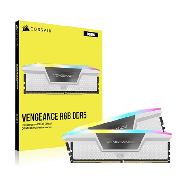 [CORSAIR] DDR5 PC5-48000 CL30 VENGEANCE RGB WHITE [32GB (16GB*2)] (6000)