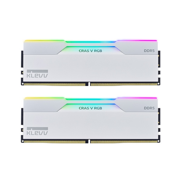 [에센코어] KLEVV DDR5 PC5-51200 CL32 CRAS V RGB WHITE 서린 [32GB (16GB*2)] (6400)