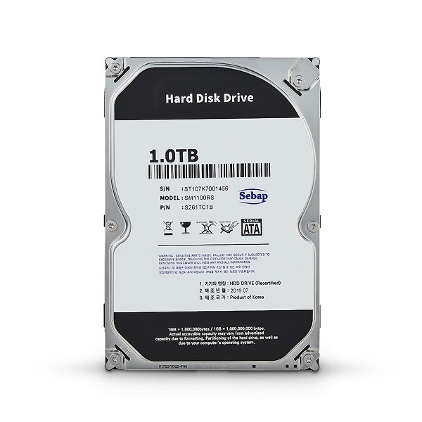 [SEBAP] Amigos HDD 1TB SM1100RS (3.5HDD/ SATA3/ 7200rpm/ 64MB/ PMR/ 리퍼비시)