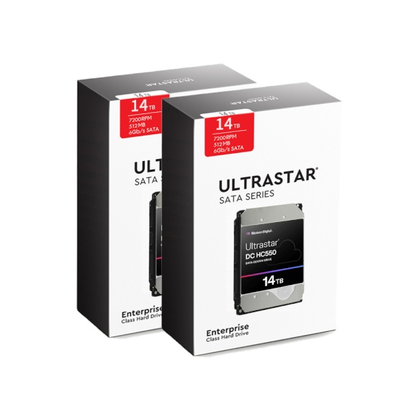 [Western Digital] Ultrastar HDD 14TB DC HC550 WUH721814ALE6L4|(SATA3/ 7200rpm/ 512MB/ PMR/ 3년) [2PACK]