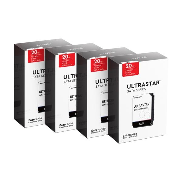 [Western Digital] Ultrastar HDD 20TB DC HC560 WUH722020BLE6L4|(SATA3/ 7200rpm/ 512MB/ 3년) [4PACK]