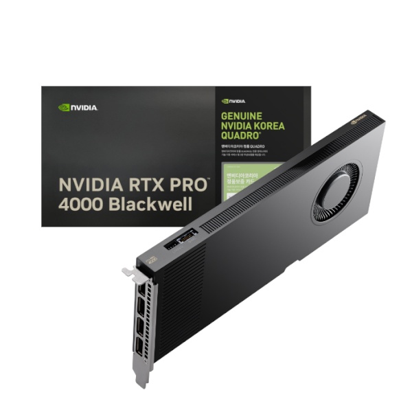 [NVIDIA] RTX PRO 4000 Blackwell D7 24GB 엔비디아코리아 정품