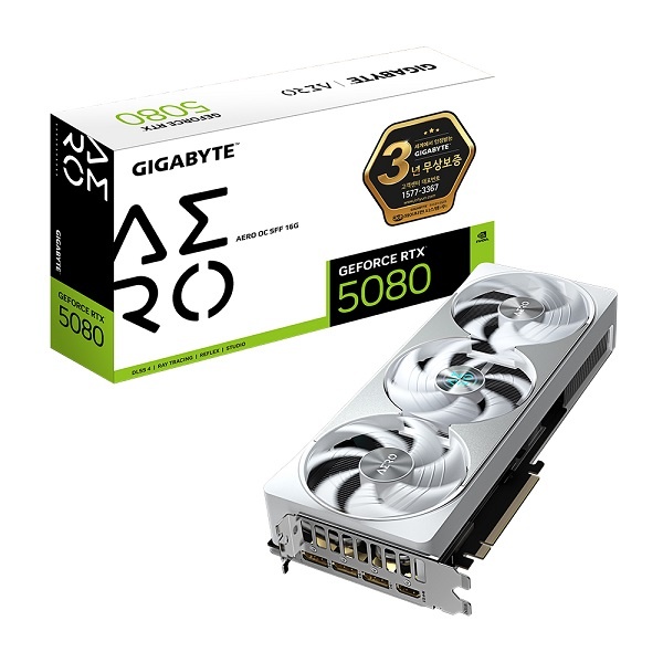 [GIGABYTE] 지포스 RTX 5080 AERO OC SFF D7 16GB 제이씨현