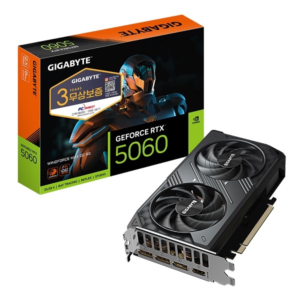 [GIGABYTE] 지포스 RTX 5060 WINDFORCE MAX OC D7 8GB 피씨디렉트