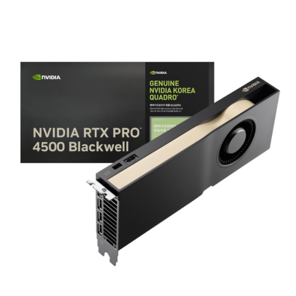 [NVIDIA] RTX PRO 4500 Blackwell D7 32GB 엔비디아코리아 정품