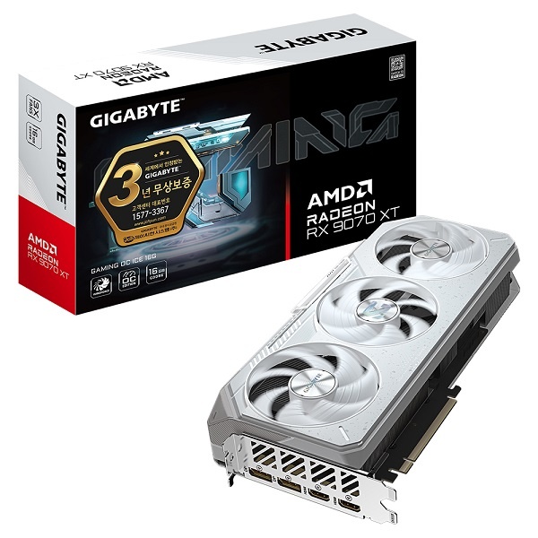 [GIGABYTE] 라데온 RX 9070 XT GAMING OC ICE D6 16GB 제이씨현