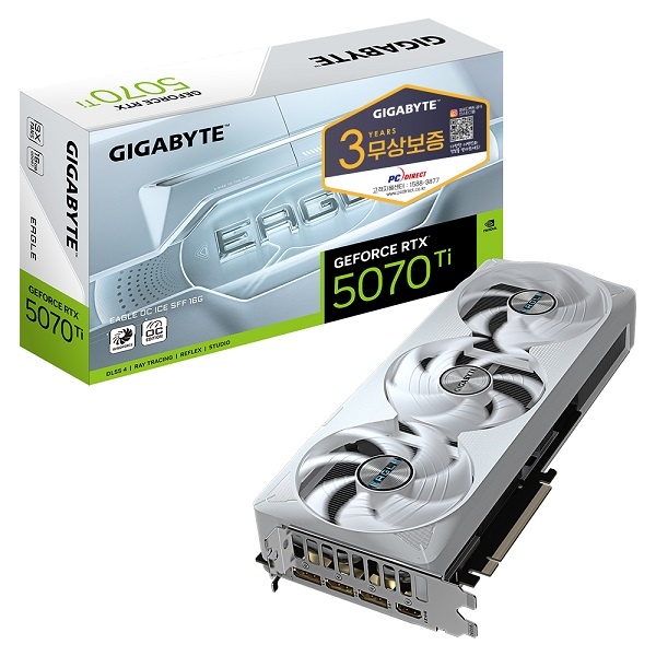 [GIGABYTE] 지포스 RTX 5070 Ti EAGLE OC ICE SFF D7 16GB 피씨디렉트