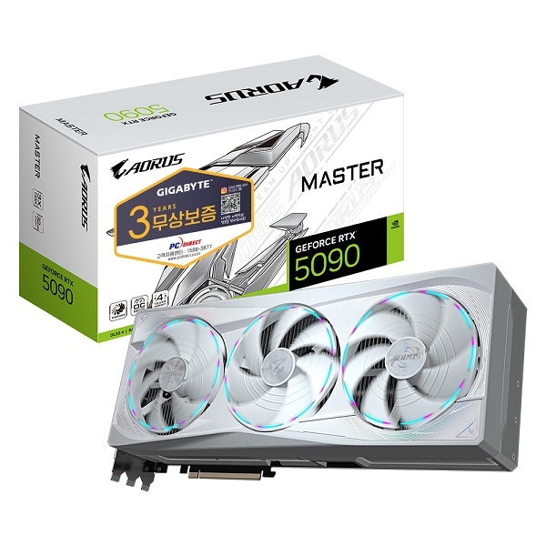 [GIGABYTE] AORUS 지포스 RTX 5090 MASTER ICE D7 32GB 피씨디렉트