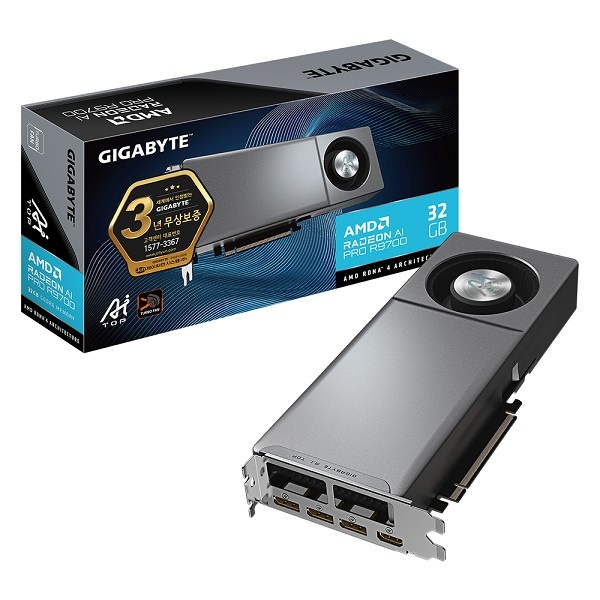 [GIGABYTE] 라데온 AI PRO R9700 AI TOP D6 32GB 제이씨현