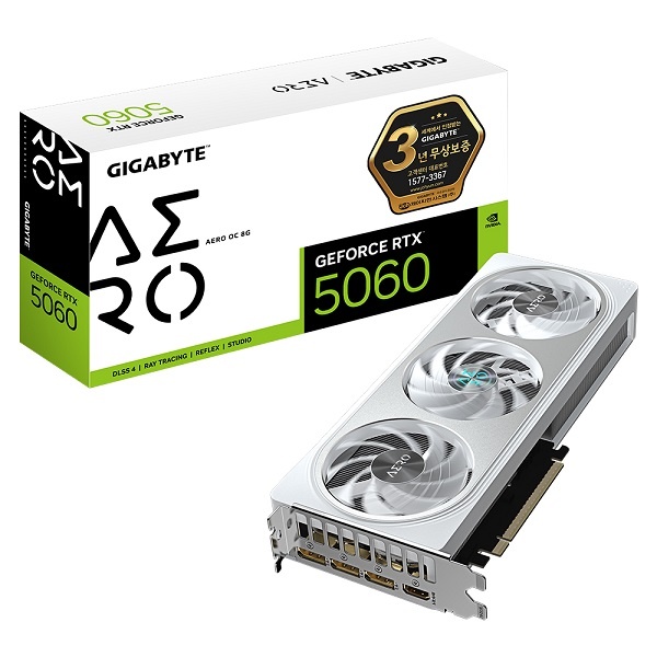 [GIGABYTE] 지포스 RTX 5060 AERO OC D7 8GB 제이씨현
