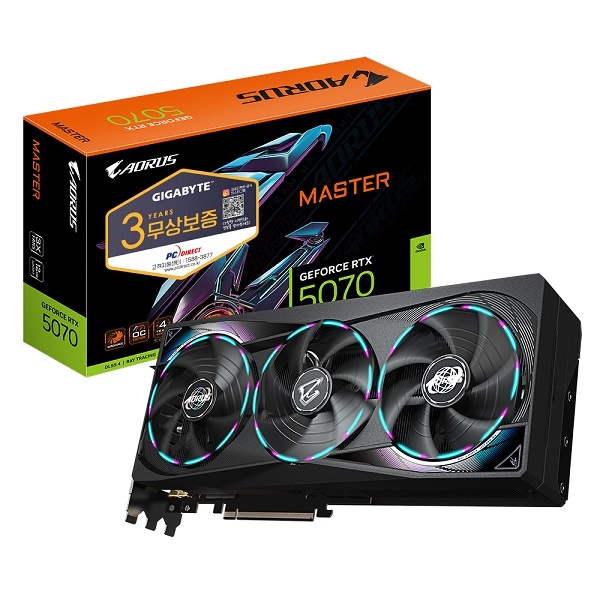 [GIGABYTE] AORUS 지포스 RTX 5070 MASTER D7 12GB 피씨디렉트