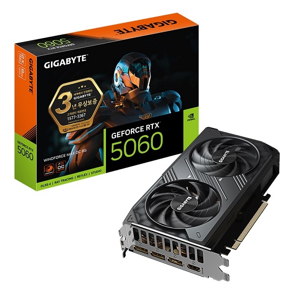 [GIGABYTE] 지포스 RTX 5060 WINDFORCE MAX OC D7 8GB 제이씨현