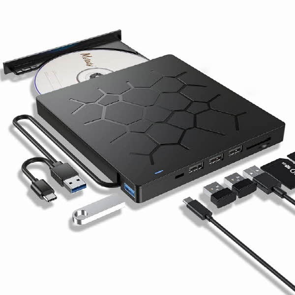 [soopii] 외장ODD, ED02 [DVD멀티레코더/7 in1 멀티허브] [USB 3.0]