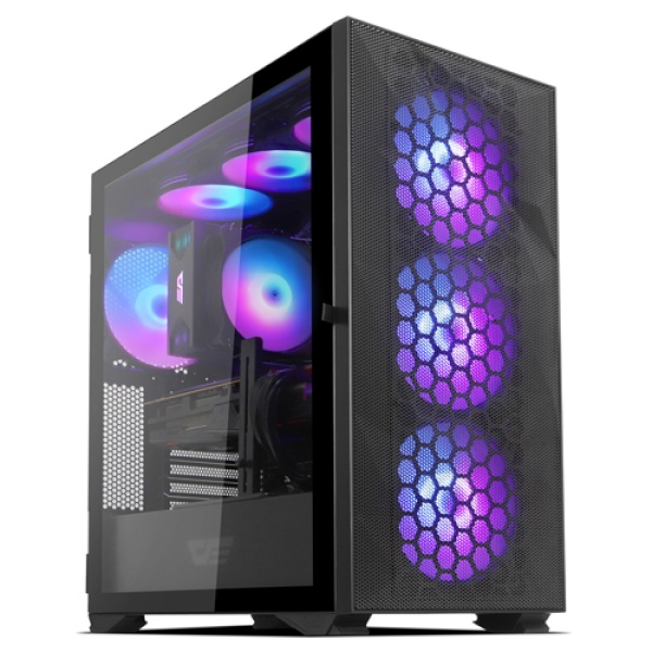 [darkFlash] DLX21 RGB MESH 강화유리 [미들타워] [블랙]