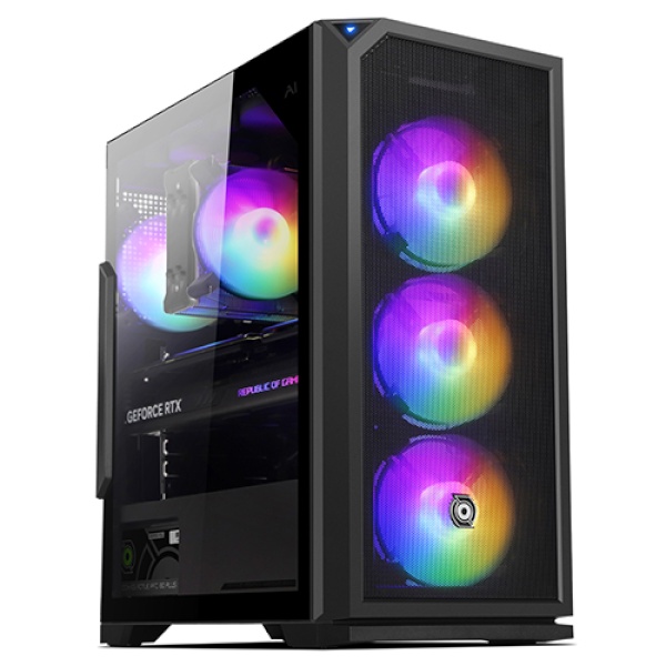 [에디] A1 RGB MESH 강화유리 [미들타워] [블랙]