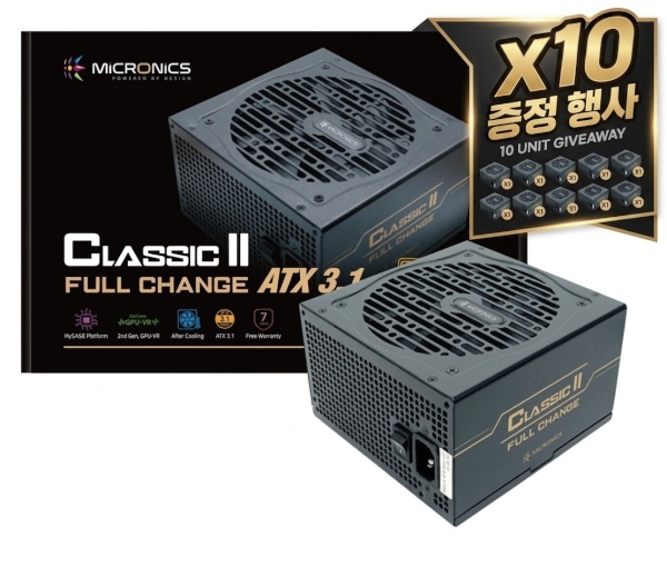 [마이크로닉스] Classic II 풀체인지 80PLUS BRONZE ATX3.1 230V EU [600W] [블랙] 벌크형 X 10개 ★9+1 행사 상품★