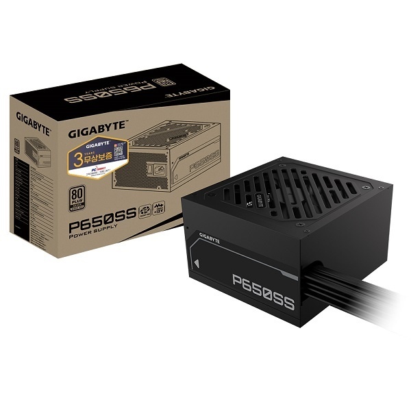 [GIGABYTE] P650SS 80PLUS SILVER FDB ATX3.0 피씨디렉트 [650W] ★단독 특가★ [블랙]