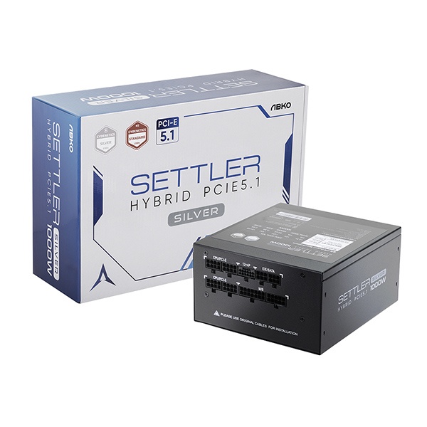 [ABKO] SETTLER 하이브리드 PCIE5.1 STH-1000B ETA SILVER ATX 1000W [블랙]