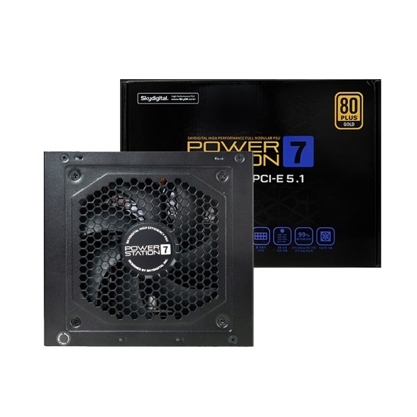 [스카이디지탈] 파워스테이션7 80PLUS GOLD 풀모듈러 ATX3.1 블랙 PS7-GPX750S [750W]