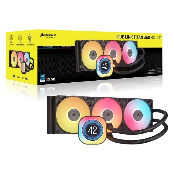 [CORSAIR] iCUE LINK TITAN 360 RX LCD [CPU쿨러] [블랙]